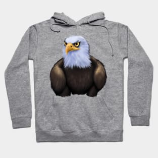 Cute Bald Eagle Drawing Hoodie